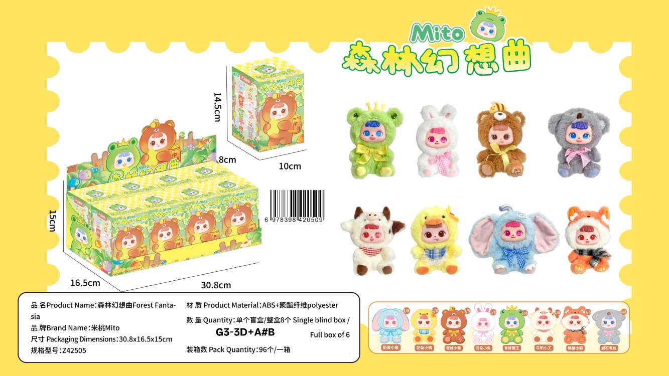 正版嘻欢娃系列盲盒小熊游园系列毛绒盲盒潮玩摆件可爱礼品产品图