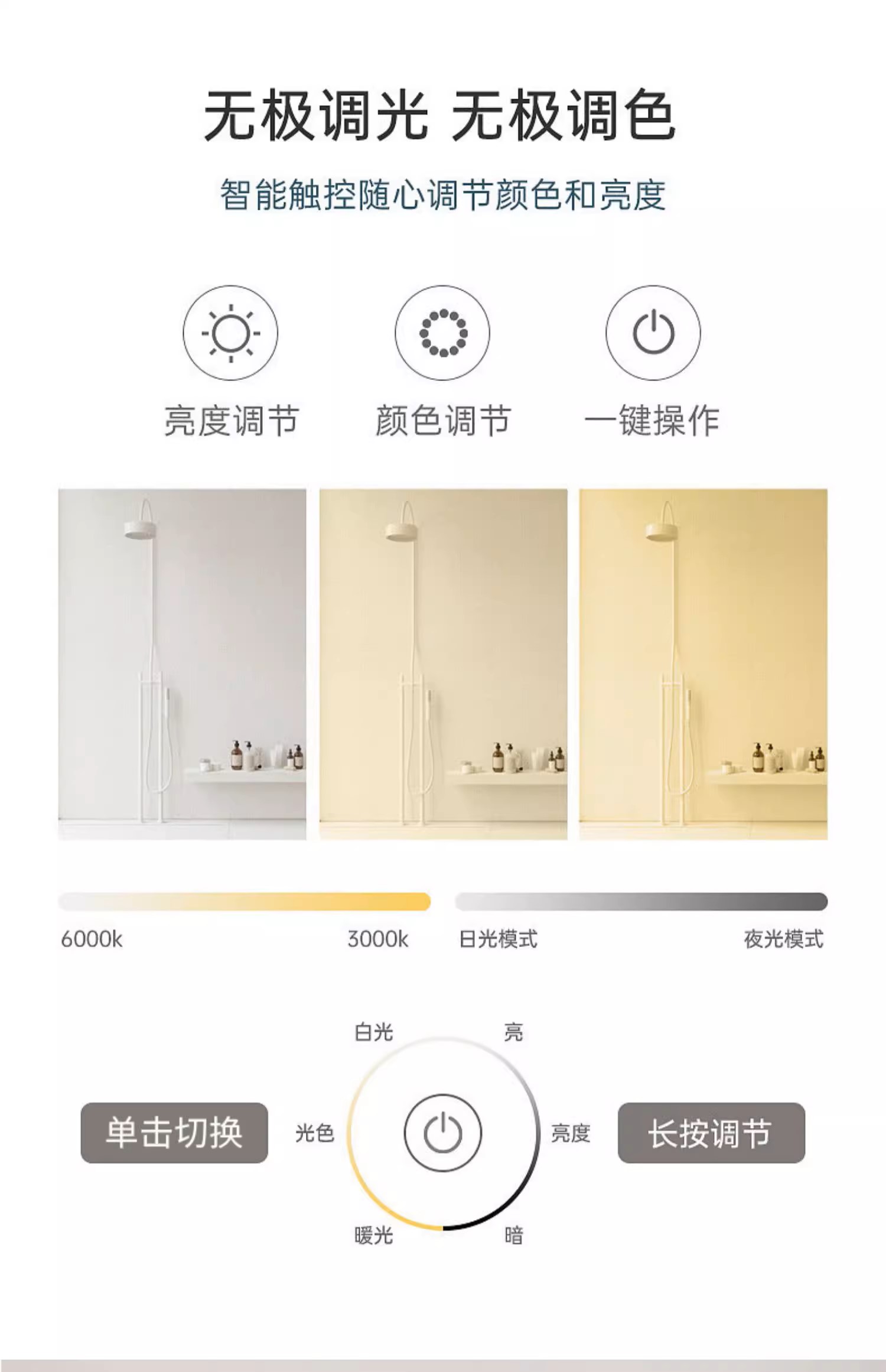 异形云朵智能浴室镜化妆镜卧室壁挂装饰镜梳妆台led灯补光镜详情5