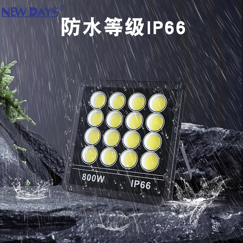 NEWDAYS brand cross border new LED outdoor flood light square waterproof lighting farola highlight COB luz de luz brillante cartelera spot flood light details Picture