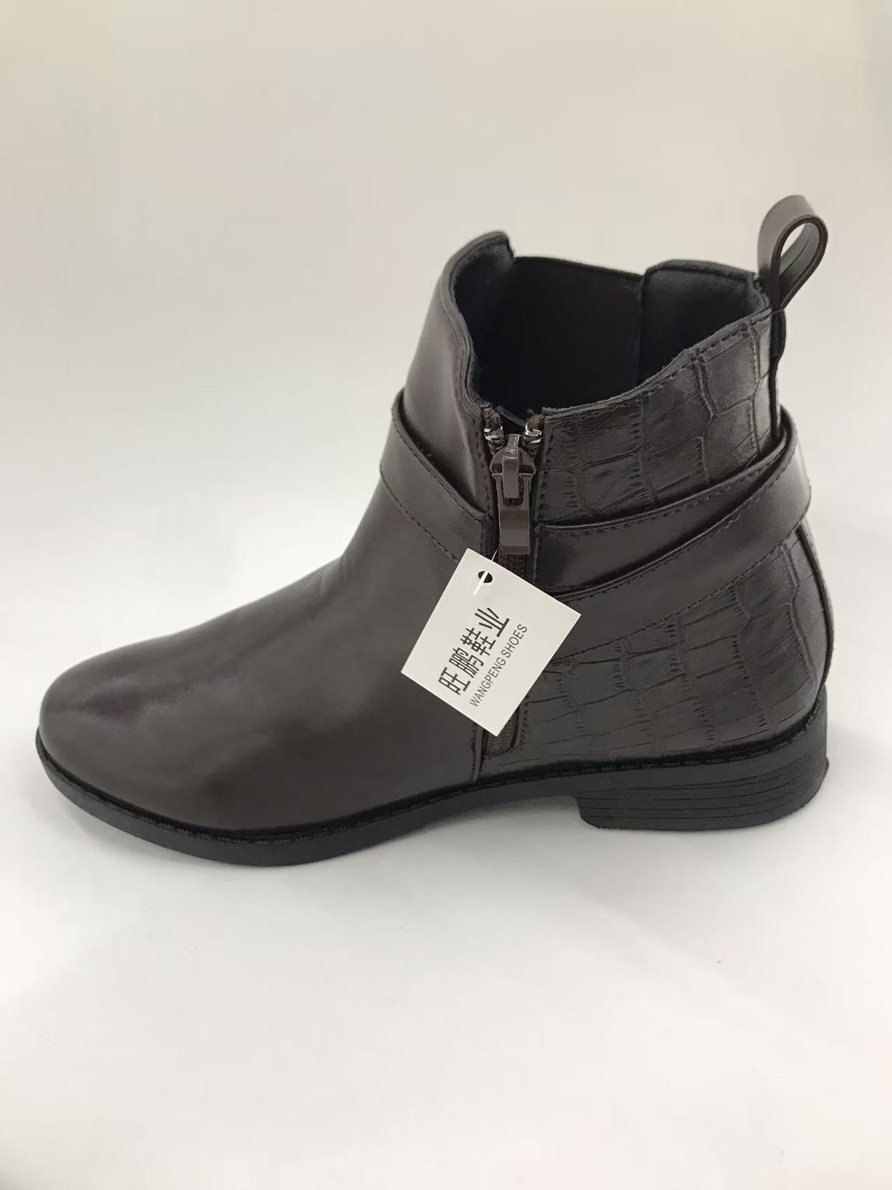 Ethnic style boots for ladies, spring and autumn long yellow leather shoes, casual ethnic style large-sized boots details Picture