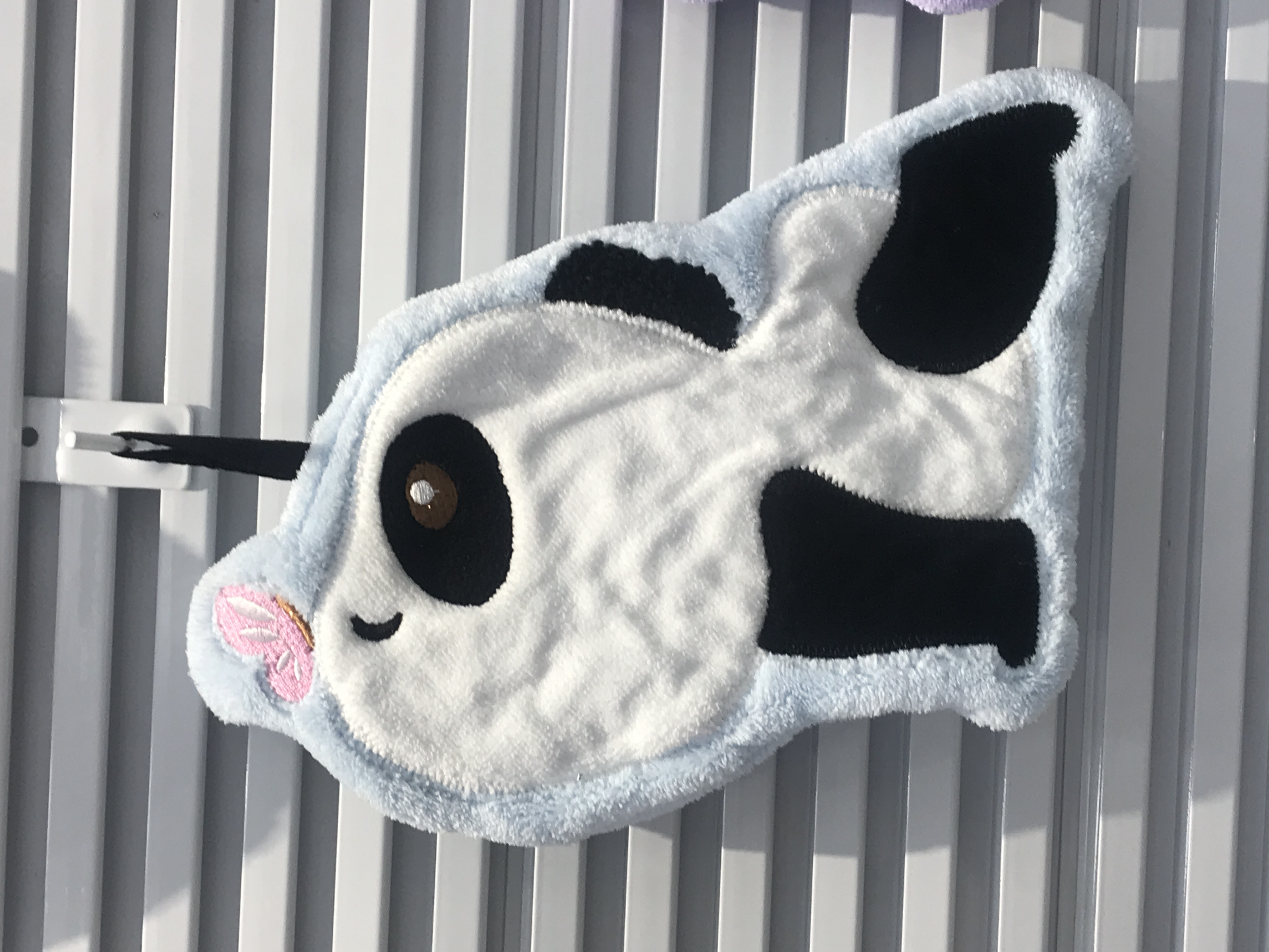 萌系戴花熊猫造型毛绒擦手巾 可爱挂式吸水毛巾 柔软亲肤家用儿童成人通用擦手布