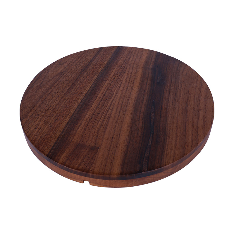 新款圆形多功能卷烟盘胡桃木原色复古防灰防摔烟盘Cigarette tray详情6