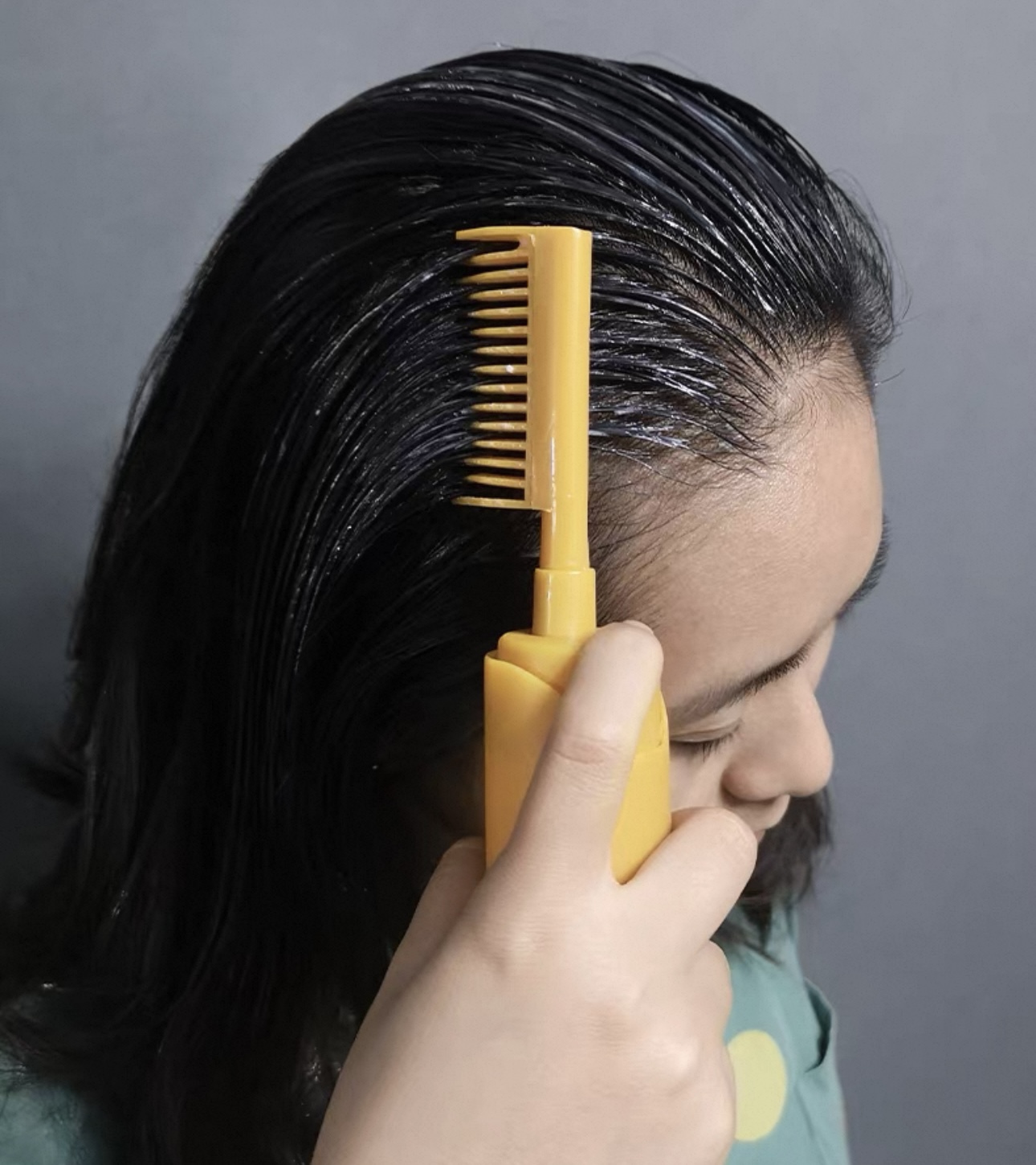 110ML hair oil dyeing bottle with comb teeth, hair dyeing bottle with scale, press dyeing comb, multi-color details Picture