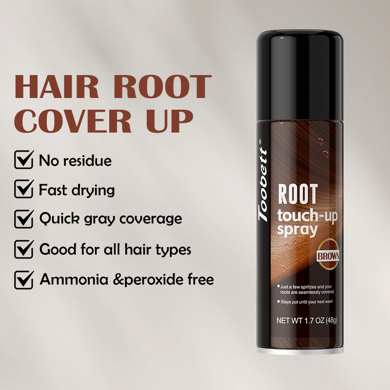 Root Touch up Spray marrón raíces temporales maquillaje spray de fábrica personalizado secado rápido máscara de raíces de cabello spray de máscara de raíces de cabello tinte temporal Application Scenario