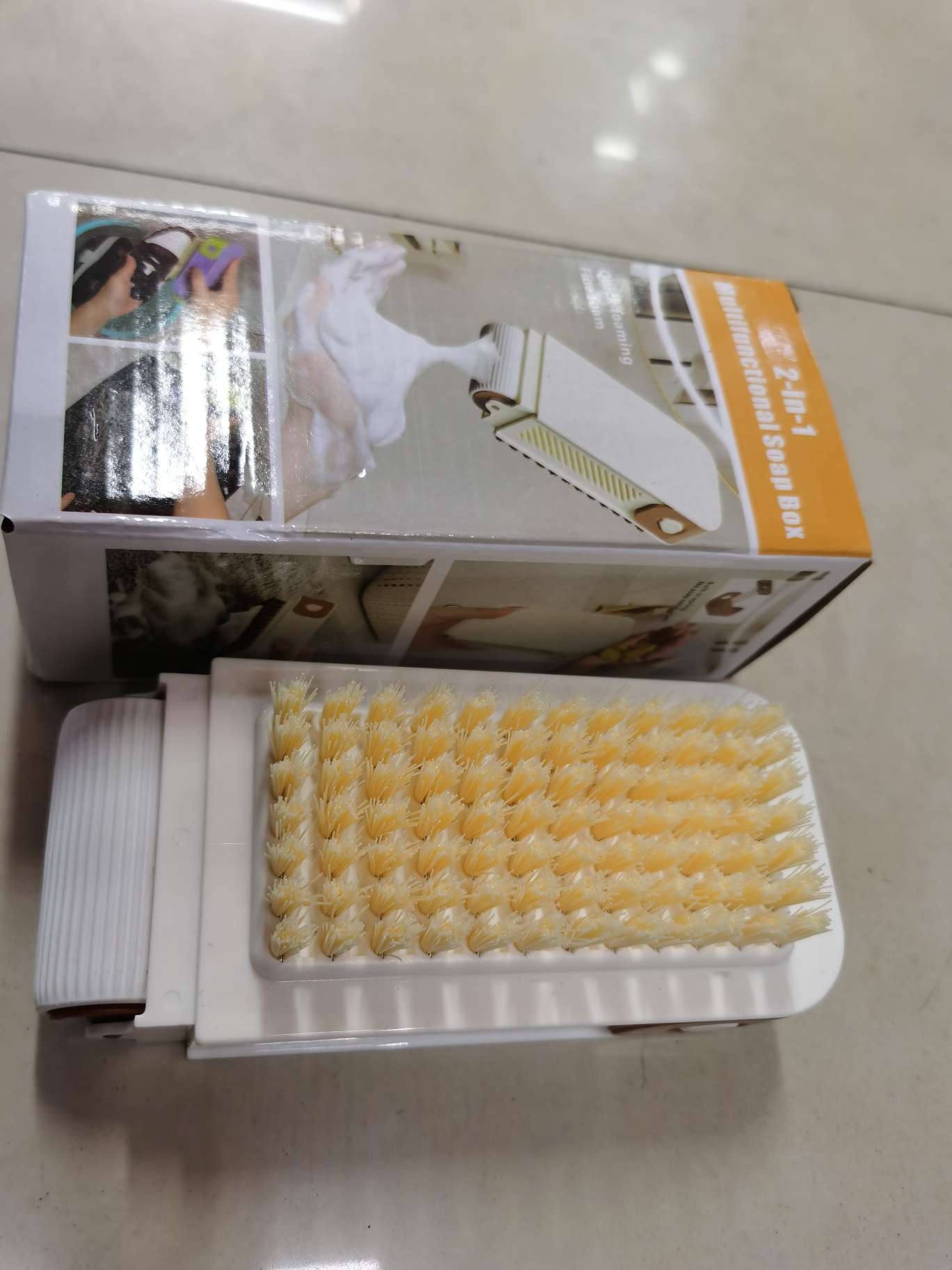 Multi-functional soap foaming box, high-elasticity soap box, no need to rub clothes by hand, household anti-slip and draining soap storage box, soap dispenser, soap box Specification image