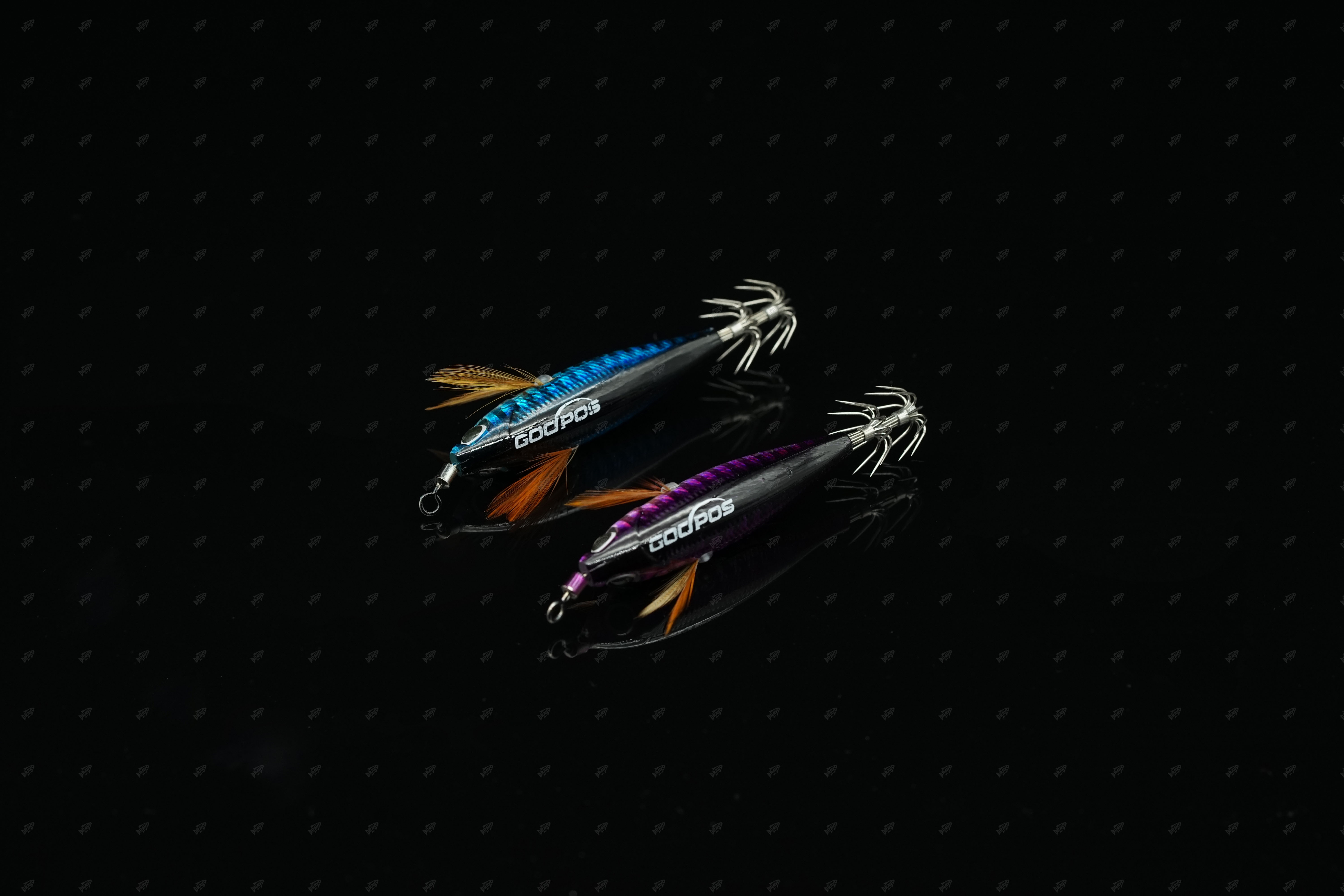 BRAVO laser horizontal shrimp squid hook, sea fishing octopus hard bait, luminous wood shrimp lure bait, squid fake bait, Japanese imported hook Application Scenario