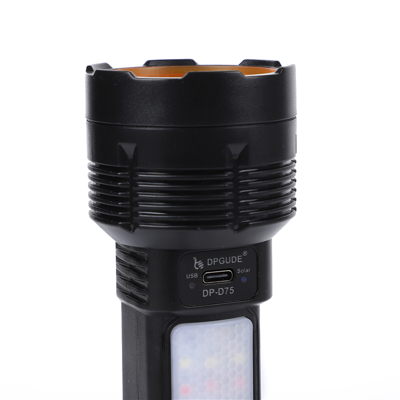 Solar LED high-intensity flashlight, rechargeable portable sales point, outdoor ultra-bright multi-functional fire emergency light, No. 1 dry battery flashlight, flashlight portable light, searchlight, g40 small flashlight Item Picture