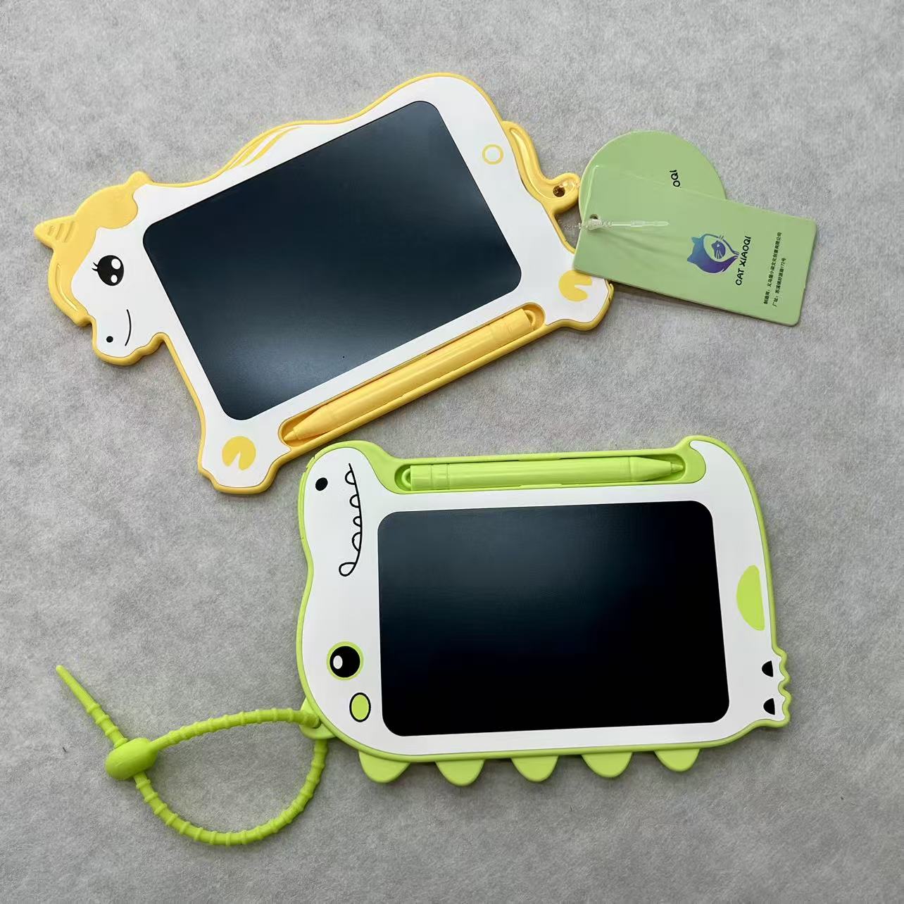 跨境独角兽恐龙卡通画板儿童涂鸦绘画画板手绘可擦手写板