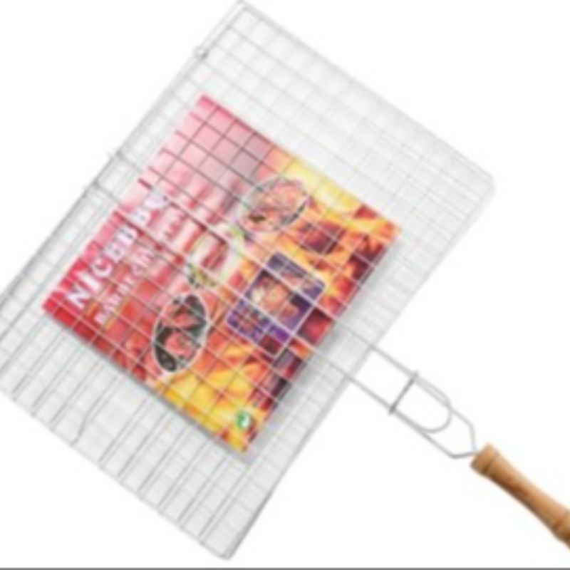 BBQ厂家专供户外用具镀锌圆柄大平板烧烤架