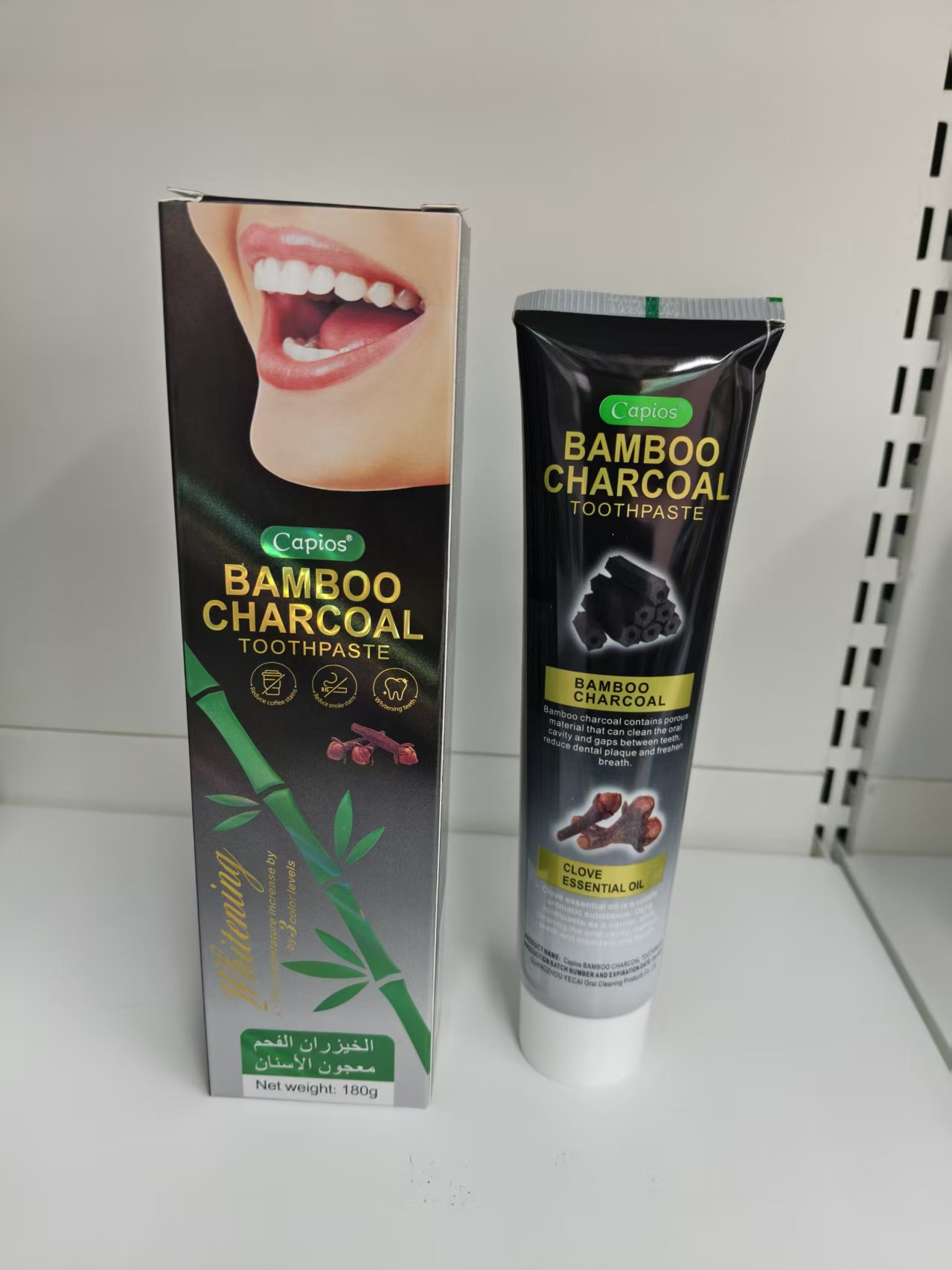 maxi Limpio 180g bamboo charcoal large capacity toothpaste Adult toothpaste wholesale daily necessities Specification image