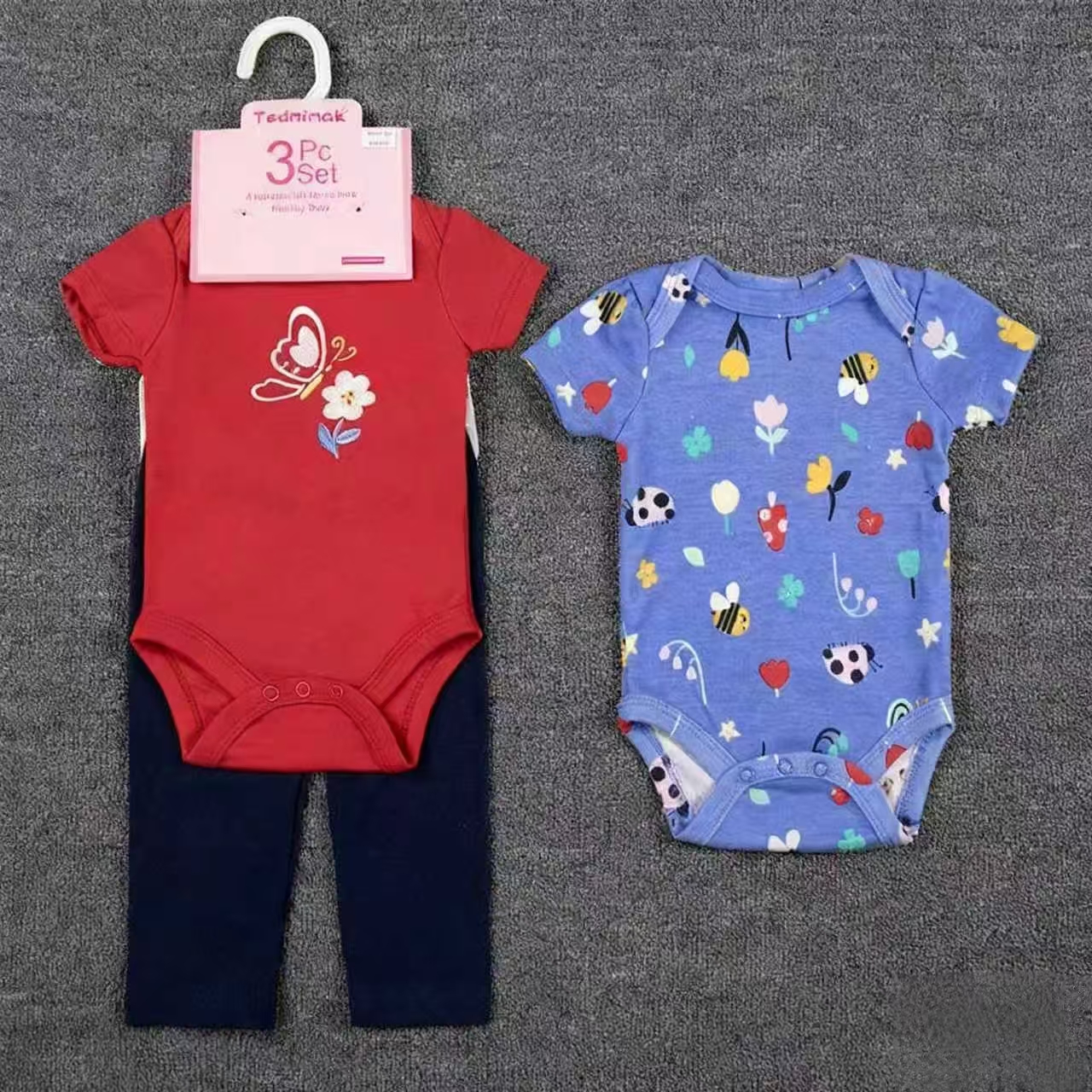 2025速卖通热卖外贸童装批发欧美短袖包屁衣防蚊裤婴幼儿衣服套装详情5