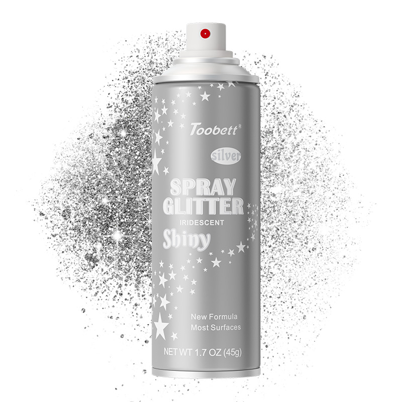 Silver Cosmetic Temporary Glitter Spray身体闪光喷雾