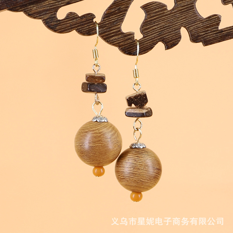 Vintage amber cloisonne earrings, exquisite earrings, women's accessories, elegant and refined stud earrings Application Scenario