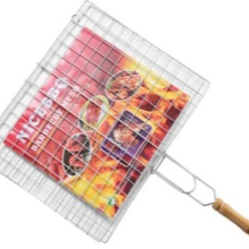 BBQ厂家专供户外用具镀锌圆柄中平板烧烤架