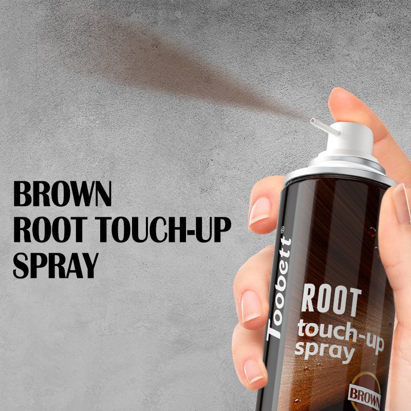 Root Touch up Spray marrón raíces temporales maquillaje spray de fábrica personalizado secado rápido máscara de raíces de cabello spray de máscara de raíces de cabello tinte temporal details Picture