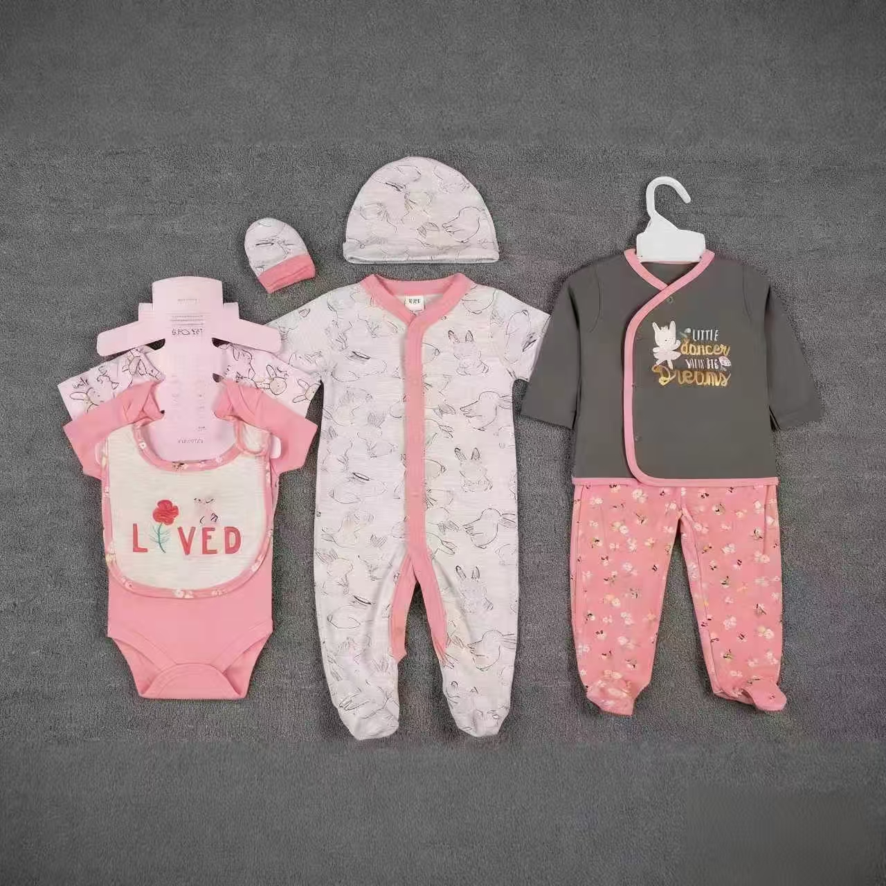 2025 Thermal cotton-padded Clothes for Toddlers, 8-piece set for export wholesale, European and American infants and toddlers Specification image