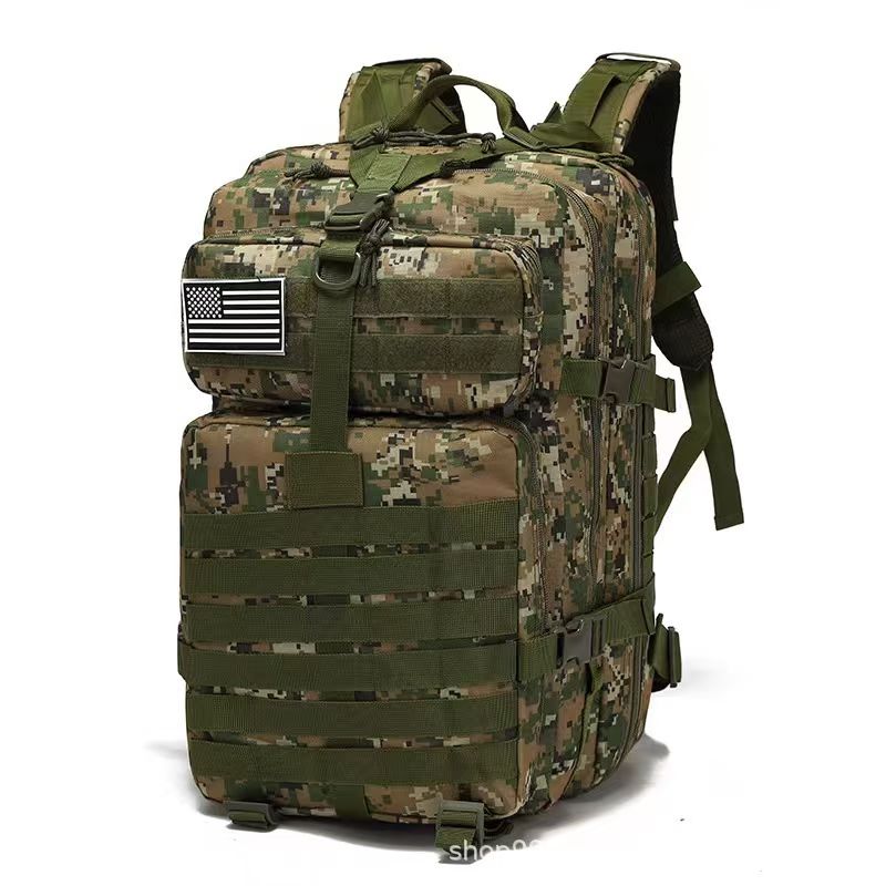 Sports outdoor bag, super large capacity mountain climbing and hiking luggage, tactical backpack, GYM sports bag, multi-functional mountain climbing bag, super large capacity mountain climbing bag Specification image