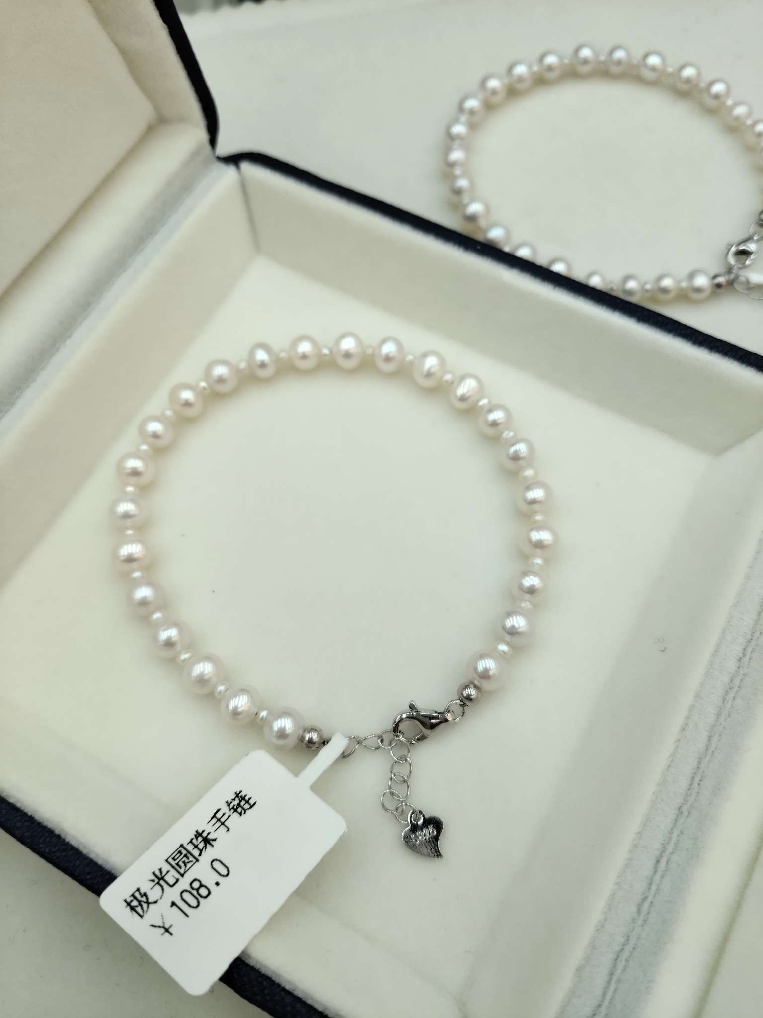 爆款天然珍珠时尚简约款手链纯银尾链