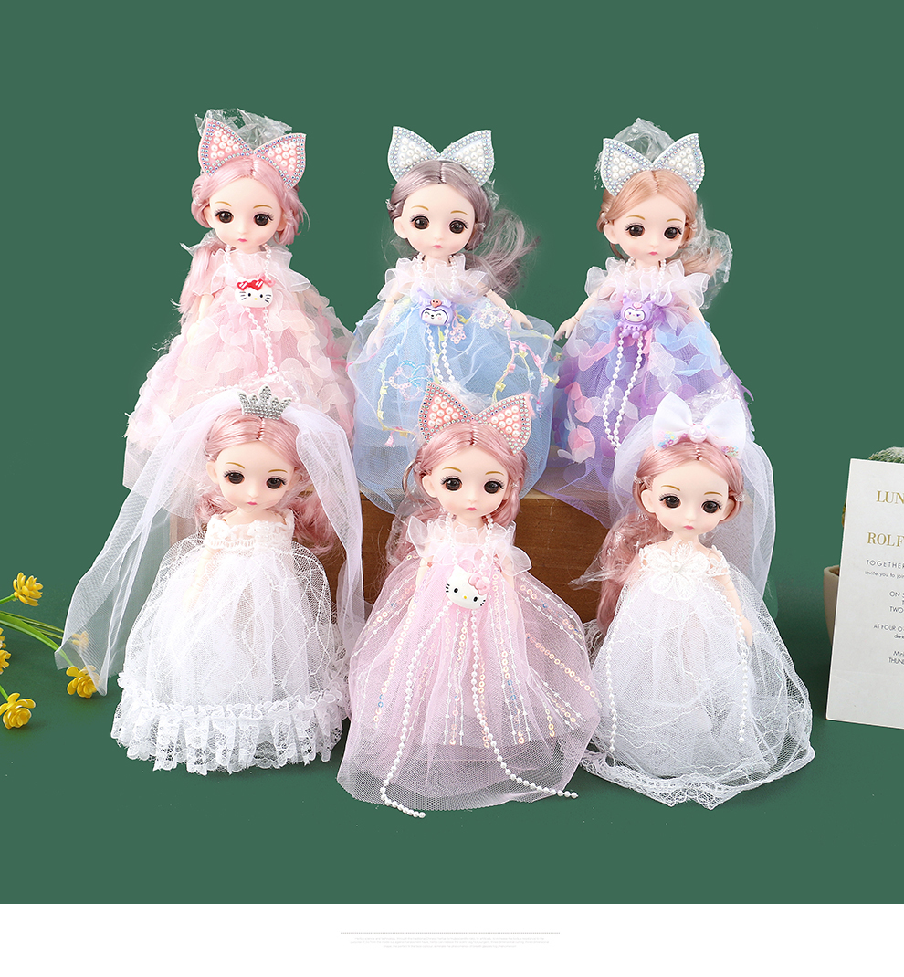 17 cm Barbie Princess training institution gifts, exquisite keychains, accessories, pendants, doll toys wholesale
