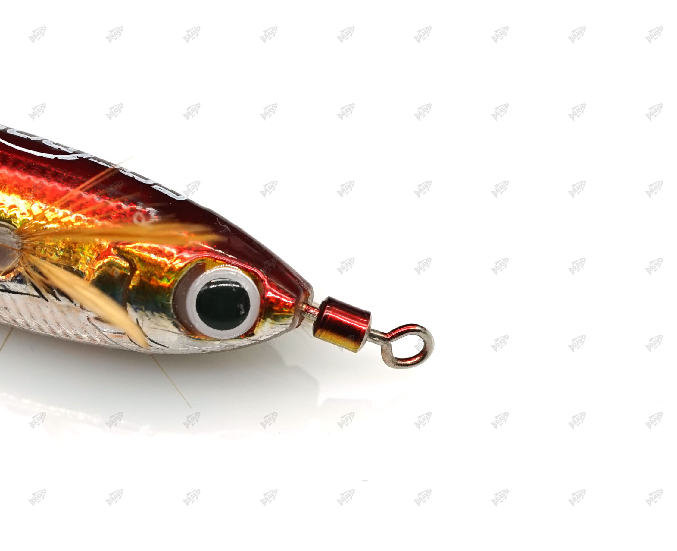 BRAVO laser horizontal shrimp squid hook, sea fishing octopus hard bait, luminous wood shrimp lure bait, squid fake bait, Japanese imported hook Item Picture