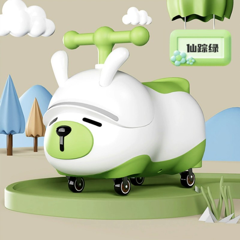 梦幻紫萌宠扭扭车，可爱造型萌翻全场，宝宝骑行新宠！产品图