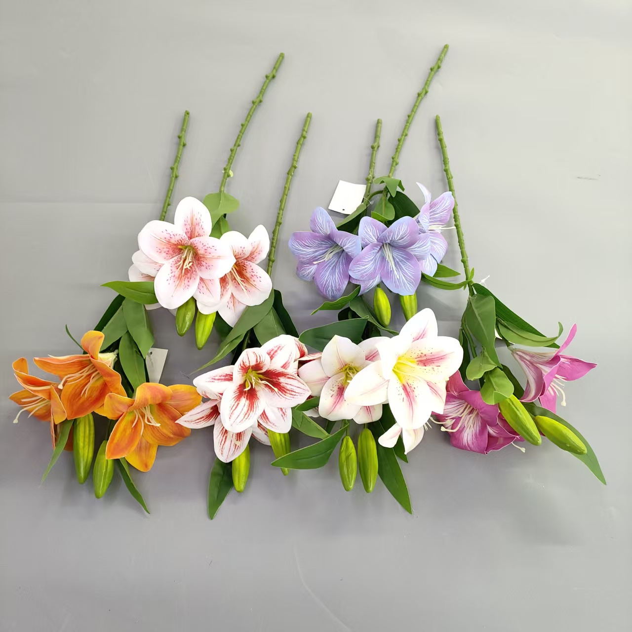 单支3头百合仿真花假花 家居氛围感 客厅卧室装饰工艺品摆件 高拟真植物