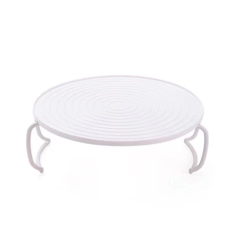 微波炉收纳架饭菜加热厨房分层蒸架 圆形分层置物架厂家直销详情图3