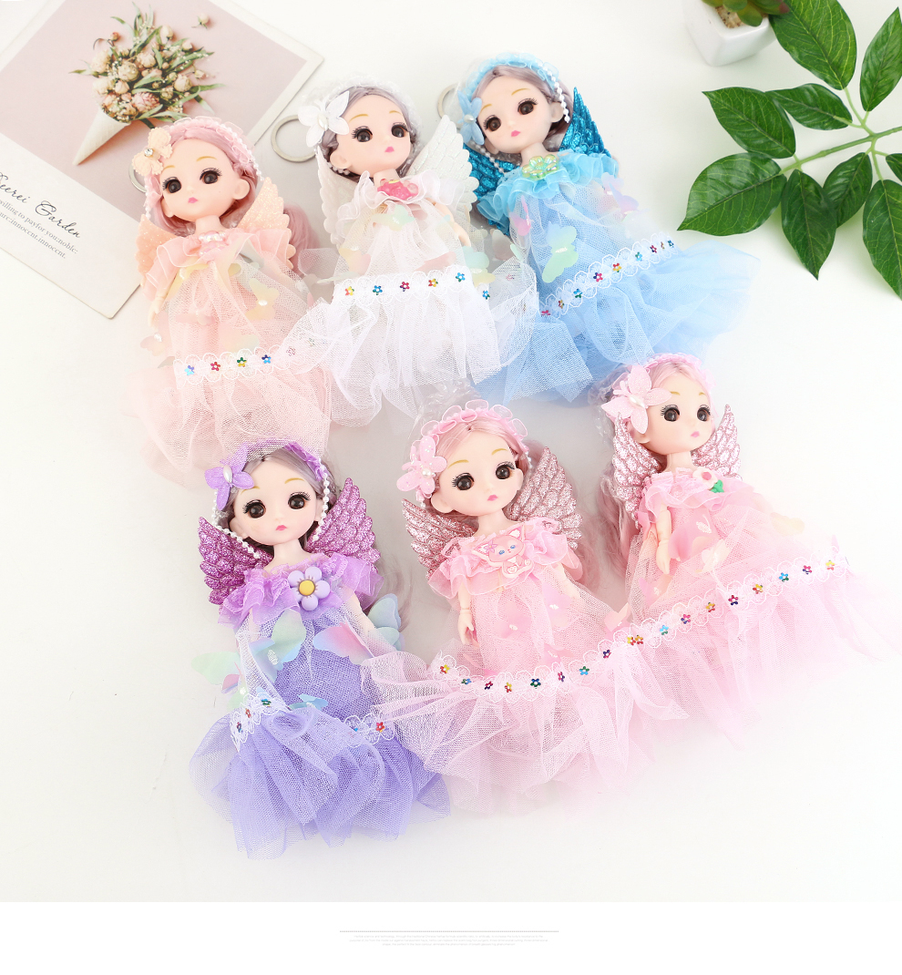 17 cm original cartoon cute dress, girl doll, keychain, doll, bag and pendant manufacturer wholesale