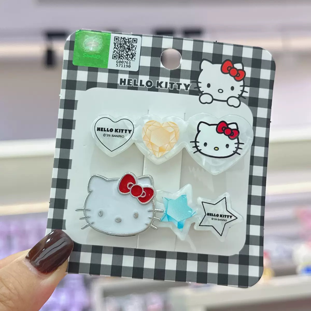 KT猫少女心发卡女童公主风 凯蒂猫蝴蝶结发饰 儿童可爱碎发夹 不伤发配件产品图