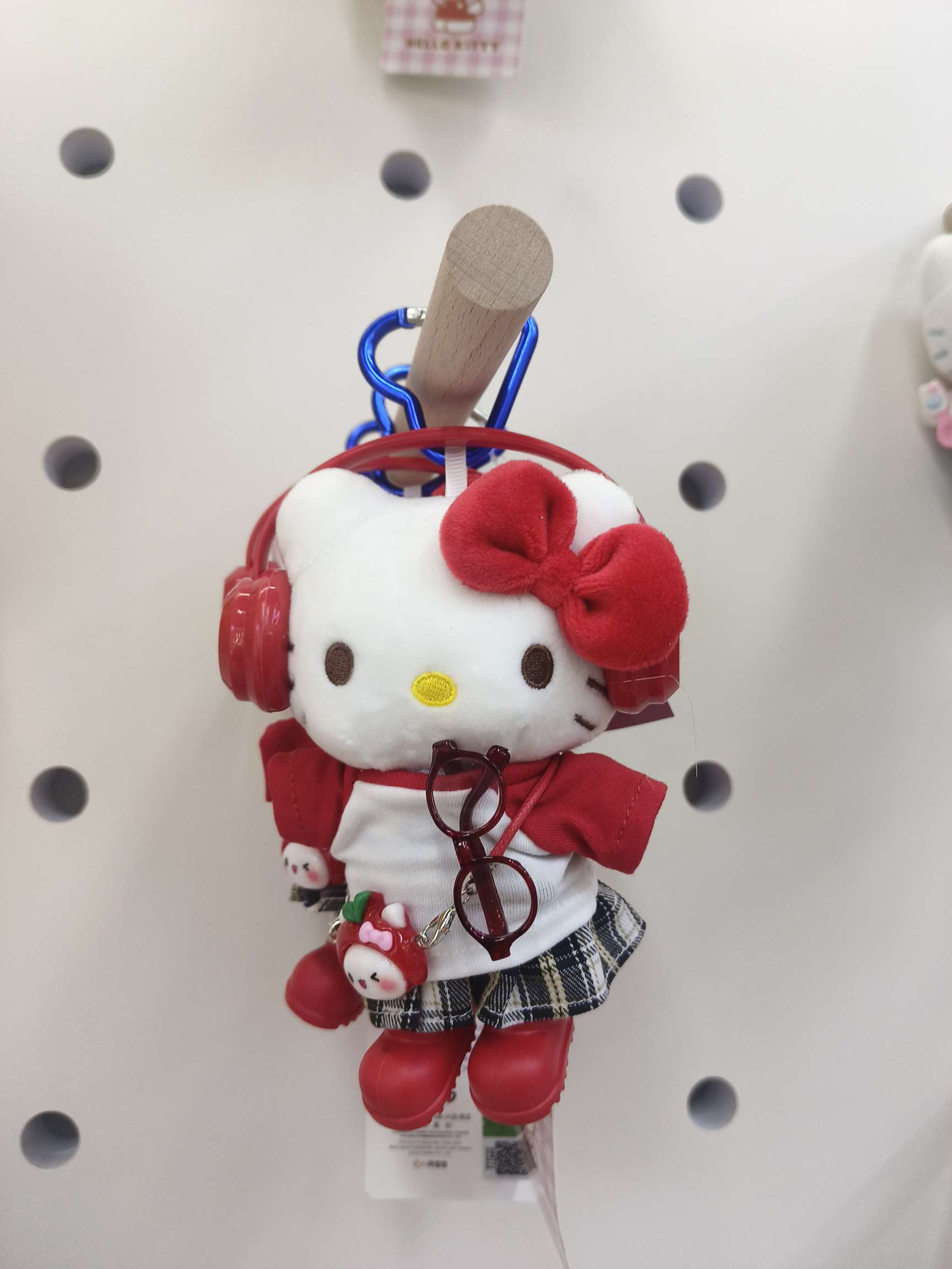 华夫红色套装眼镜款+站姿蓝kt猫