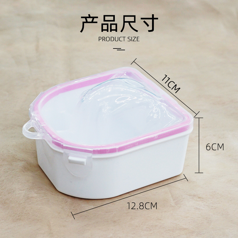 Nail care hand-soaking bowl, double-layer hand-washing bowl for nail care, nail soaking water disinfection bowl, nail removal hand-soaking bowl basin Application Scenario