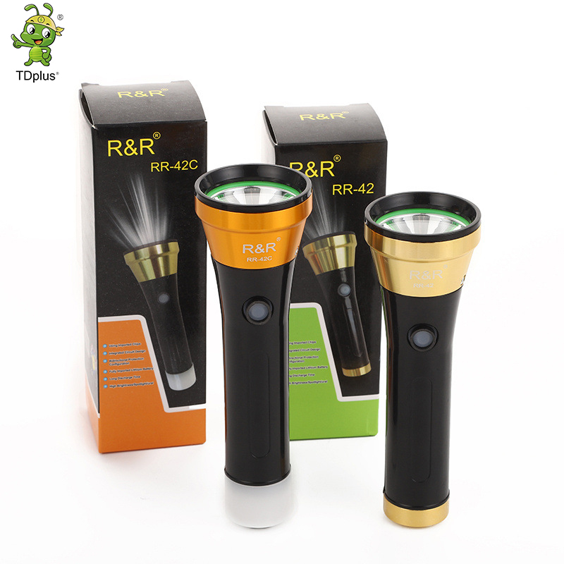 LED18650 battery, long-lasting strong light, charged aluminum alloy rechargeable flashlight, household emergency flashlight, portable lamp, searchlight details Picture