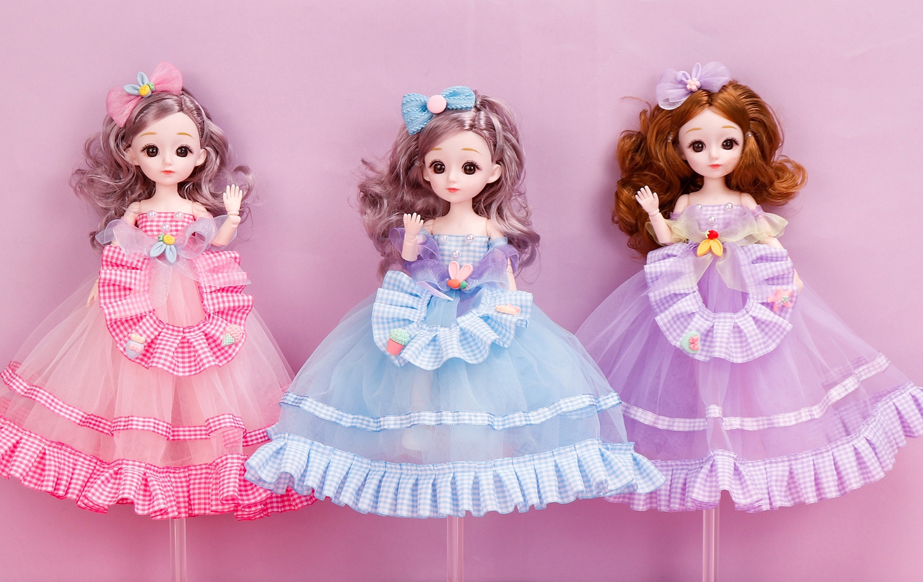 熙笑果丁  30cm芭比13关节3款纱裙混装