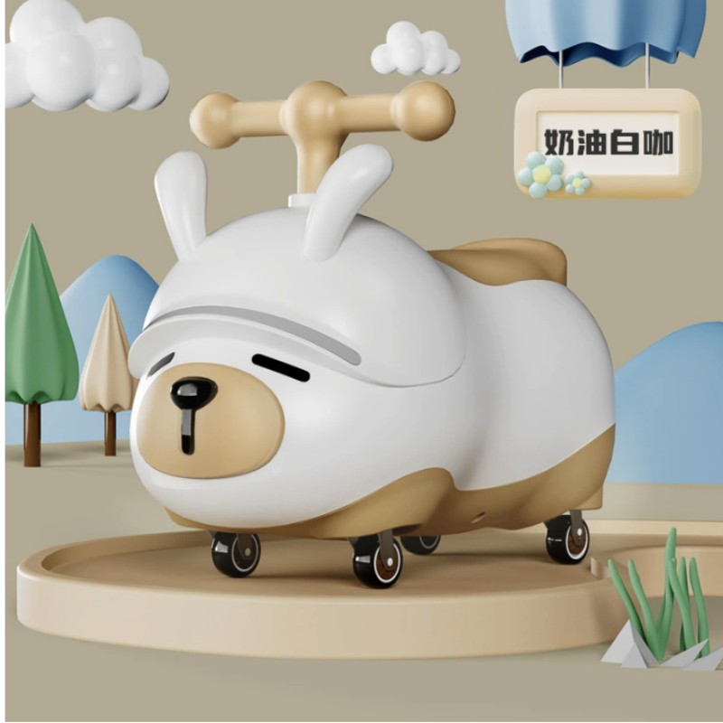梦幻紫萌宠扭扭车，可爱造型萌翻全场，宝宝骑行新宠！细节图