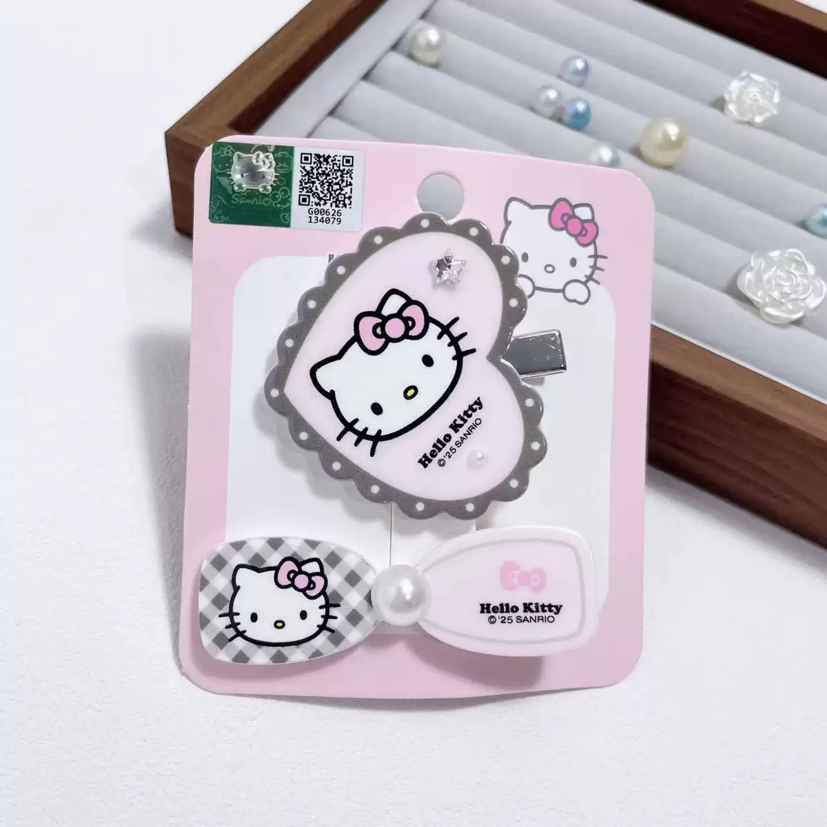 KT猫儿童发卡女童可爱蝴蝶结发饰 凯蒂猫公主风碎发夹宝宝萌系不伤发头饰
