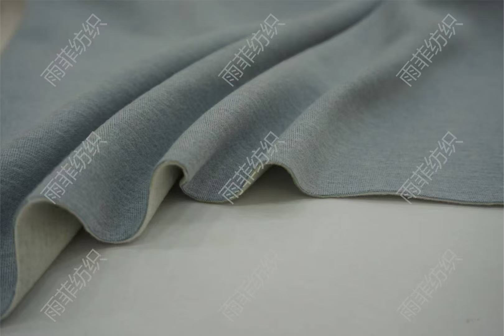 收尾螺纹胶带/布料/针织弹力布/横机领/布料罗纹白底实物图