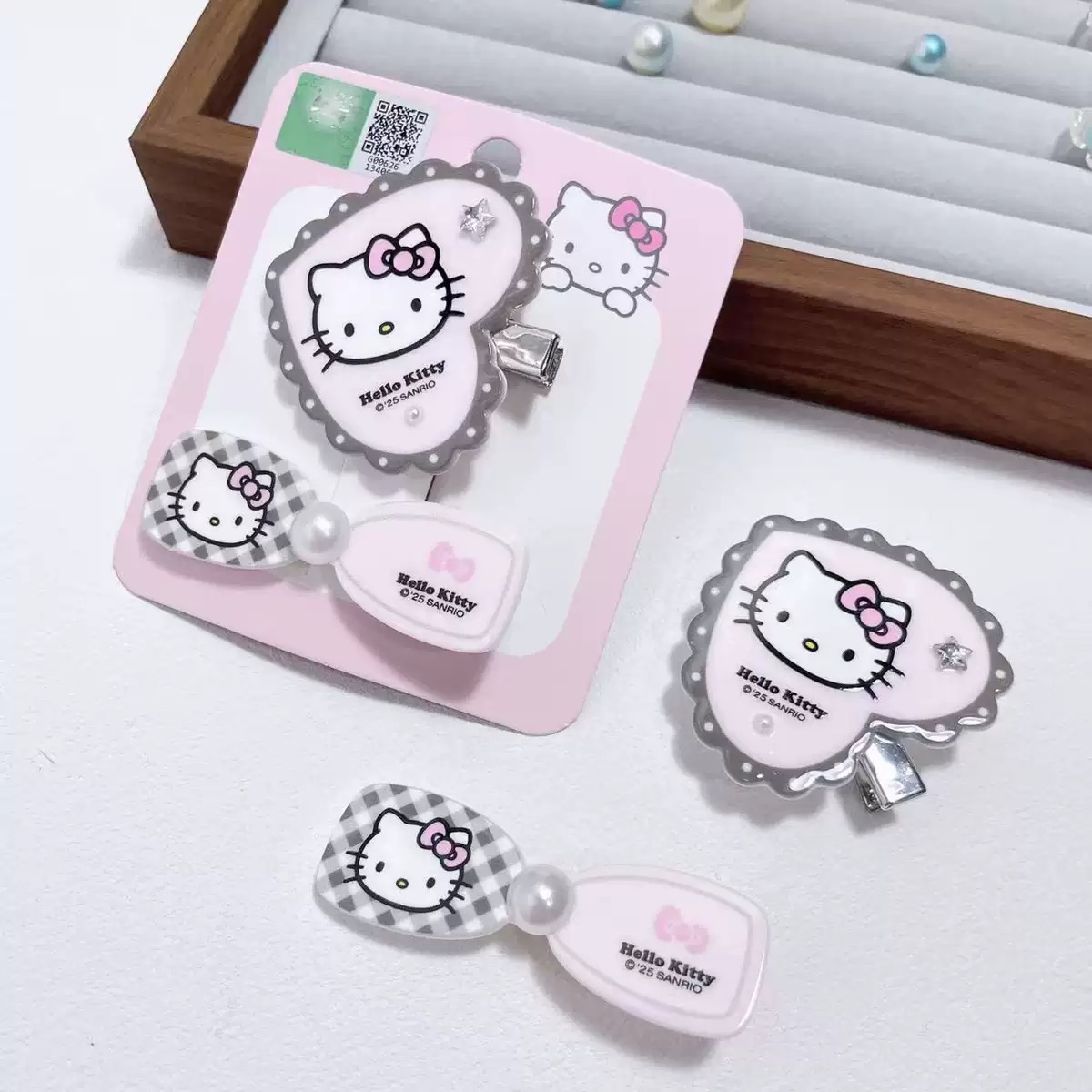 KT猫儿童发卡女童可爱蝴蝶结发饰 凯蒂猫公主风碎发夹宝宝萌系不伤发头饰产品图