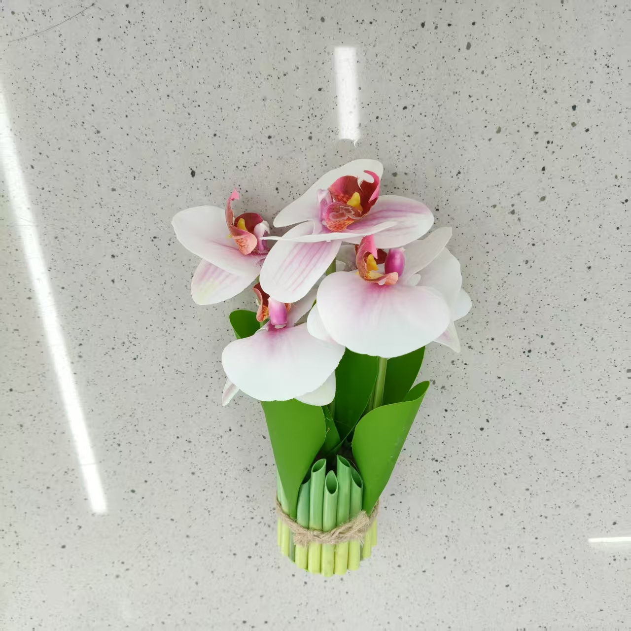 仿真花假花盆景簇簇蝴蝶兰装饰品详情5