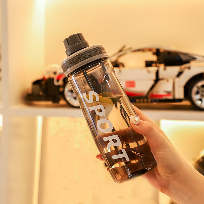 H164-HY-008 sports water bottle, portable high-temperature resistant water cup for men and women, plastic student anti-drop bottle
