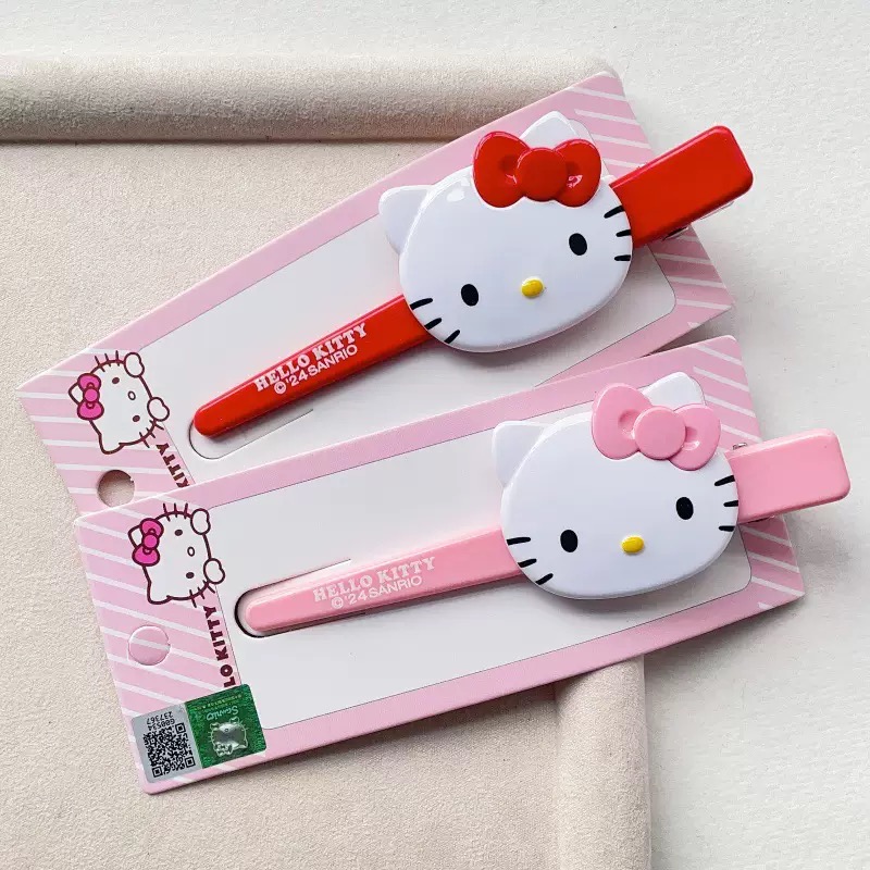 可爱KT猫发卡儿童甜美发饰女宝蝴蝶结头饰凯蒂猫碎发夹少女心配件产品图