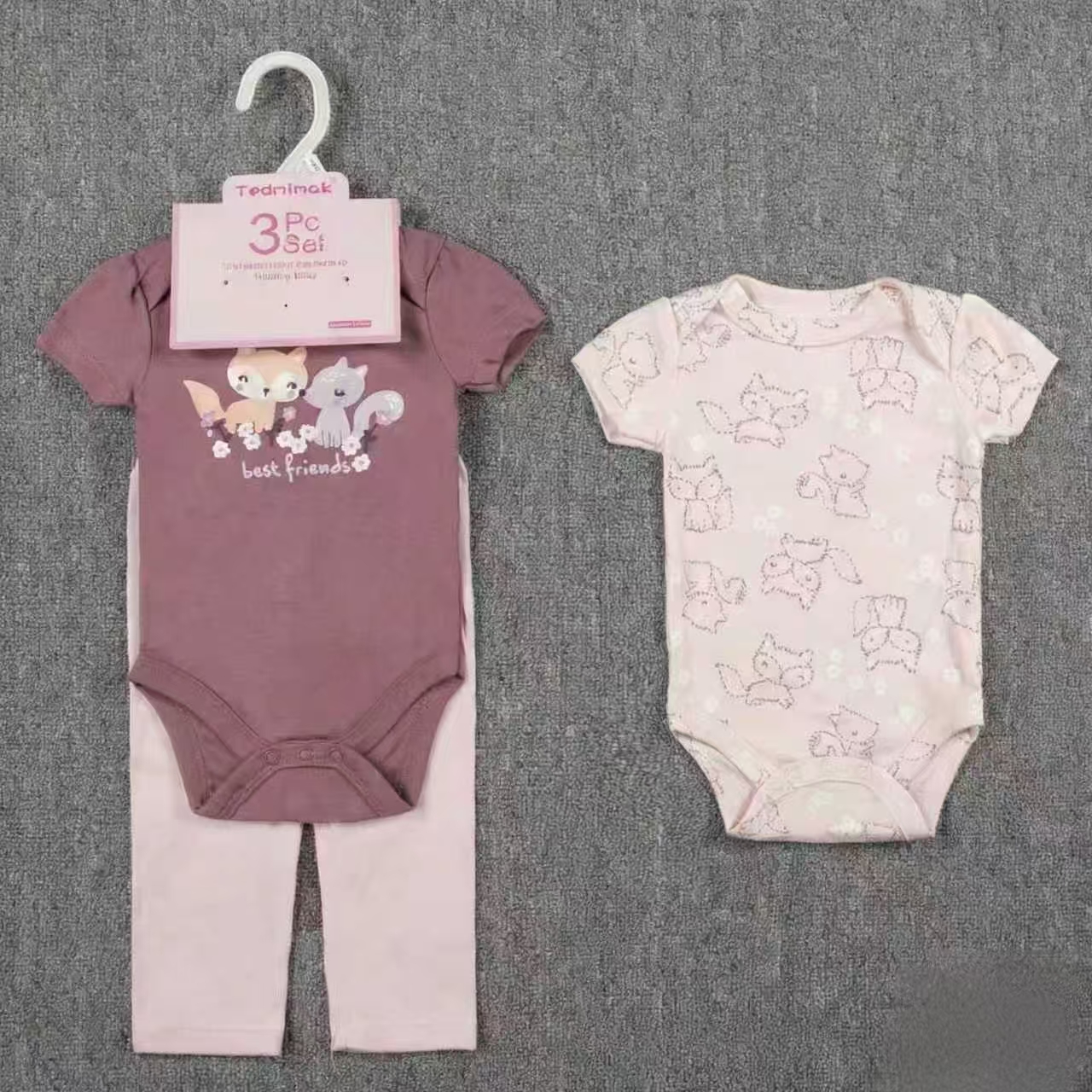 2025速卖通热卖外贸童装批发欧美短袖包屁衣防蚊裤婴幼儿衣服套装详情11