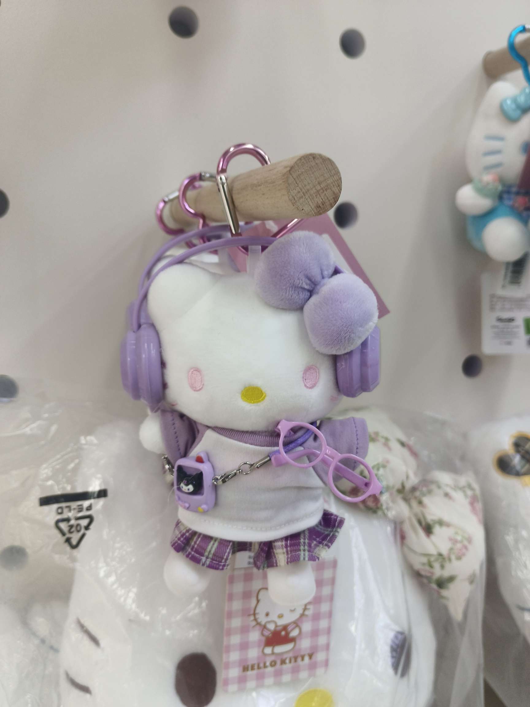 华夫紫色套装眼镜款+站姿粉kt猫