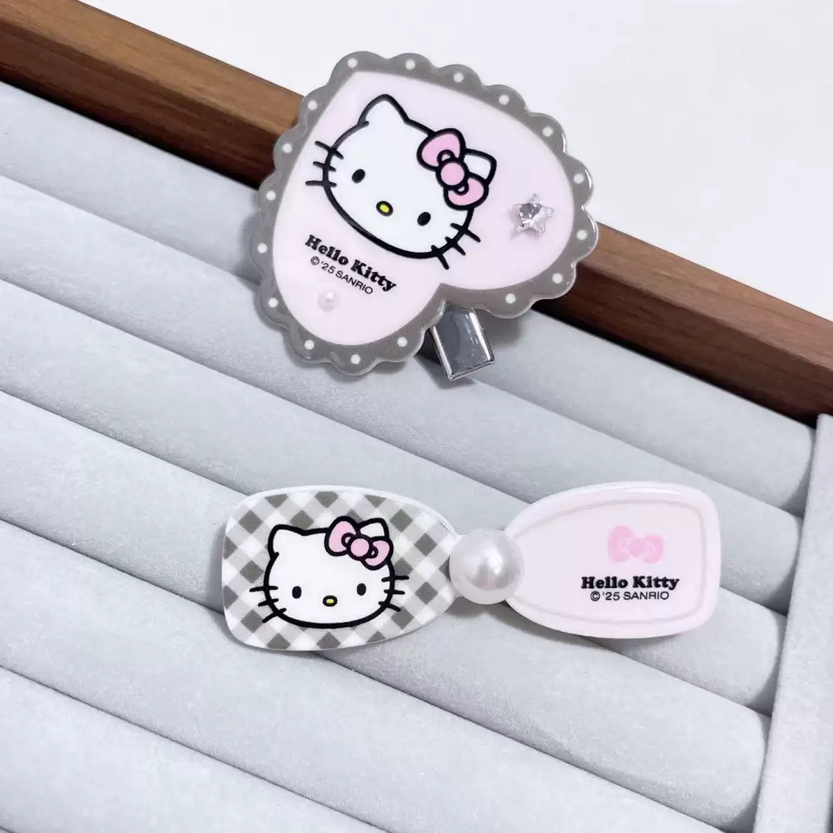 KT猫儿童发卡女童可爱蝴蝶结发饰 凯蒂猫公主风碎发夹宝宝萌系不伤发头饰细节图