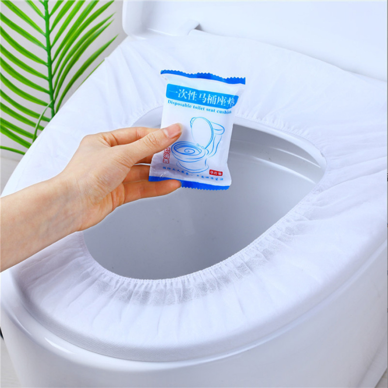 Hotel, home, travel, individual packaging, portable Junda disposable non-woven fabric solid color toilet seat cover, anti-stain, warm, customizable, factory direct sales Item Picture