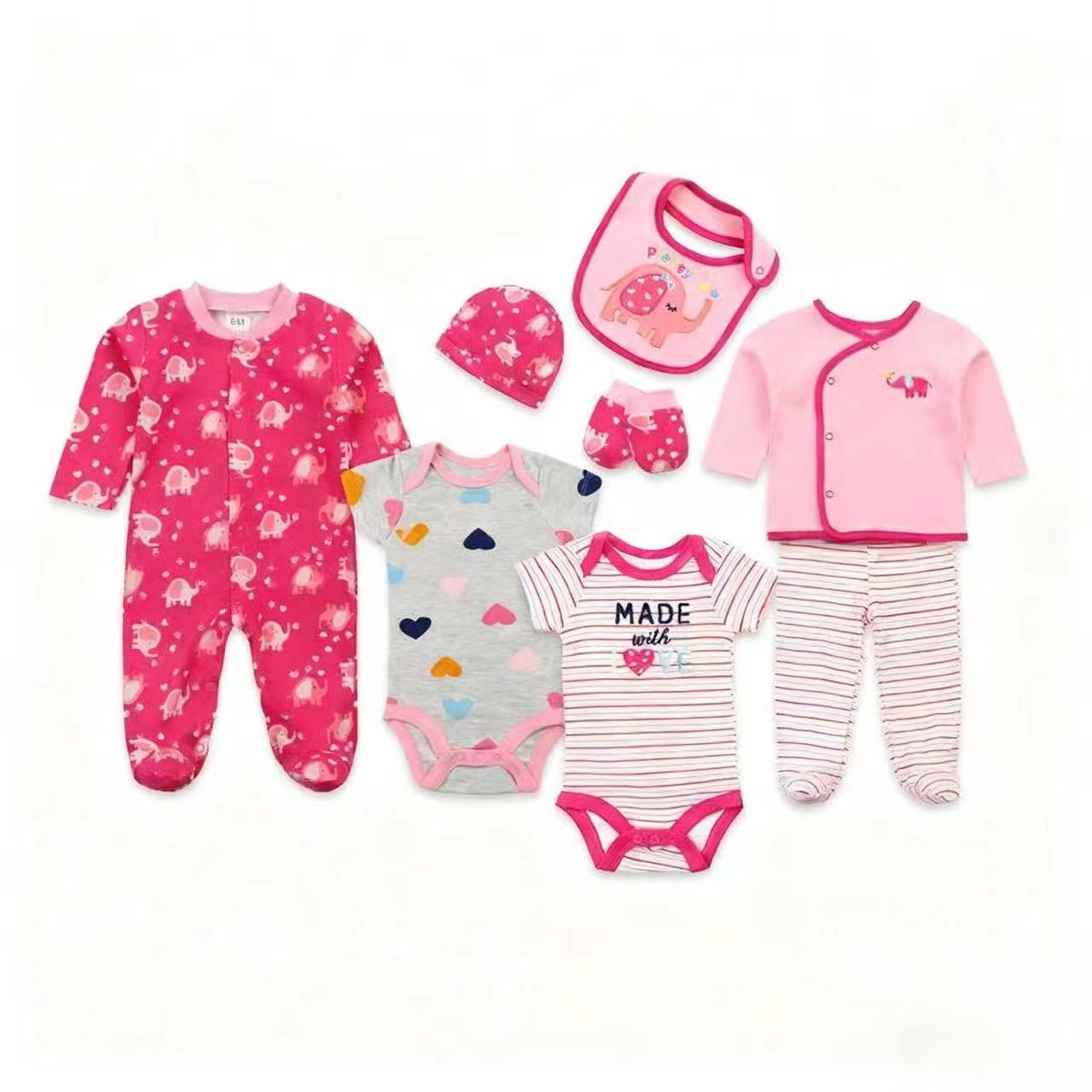 2025 Thermal cotton-padded Clothes for Toddlers, 8-piece set for export wholesale, European and American infants and toddlers Application Scenario