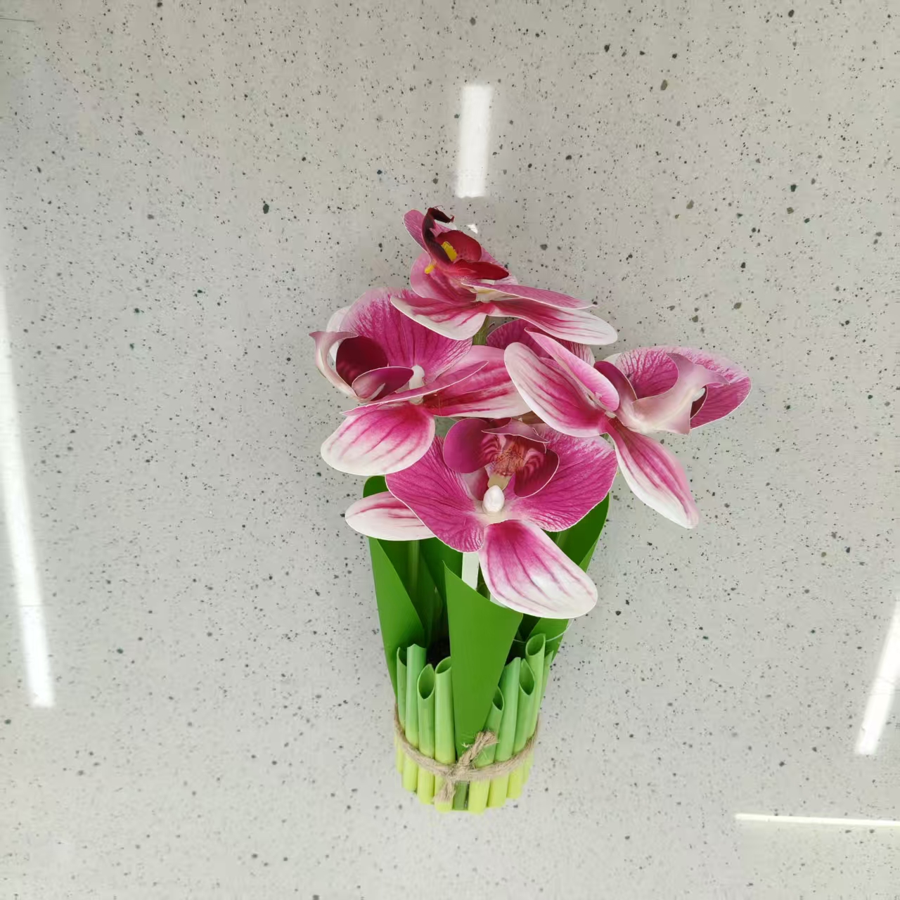 仿真花假花盆景簇簇蝴蝶兰装饰品详情6