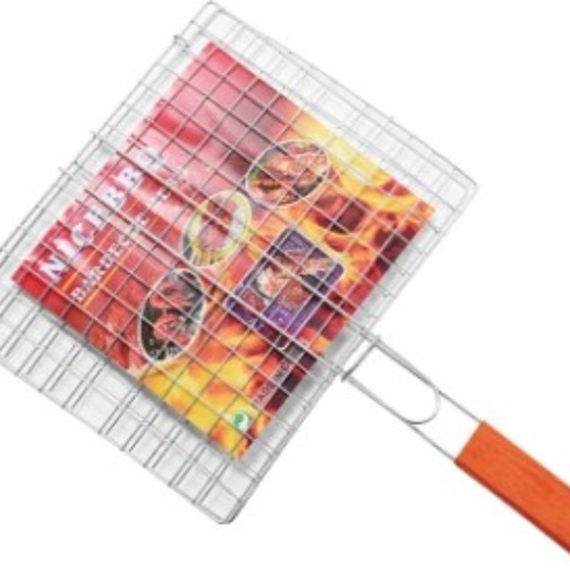 BBQ厂家专供户外用具镀锌夹柄中平板烧烤架