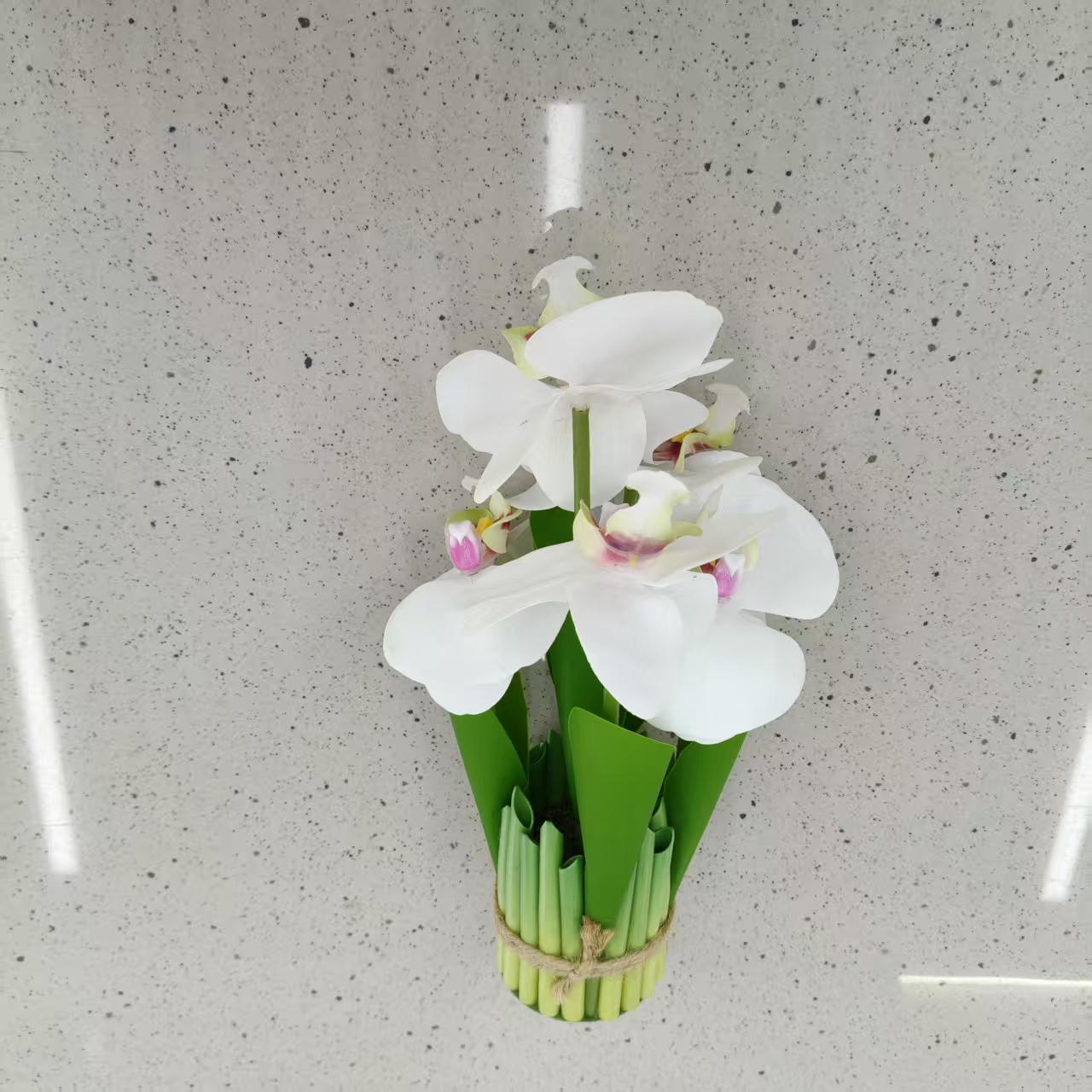 仿真花假花盆景簇簇蝴蝶兰装饰品详情4