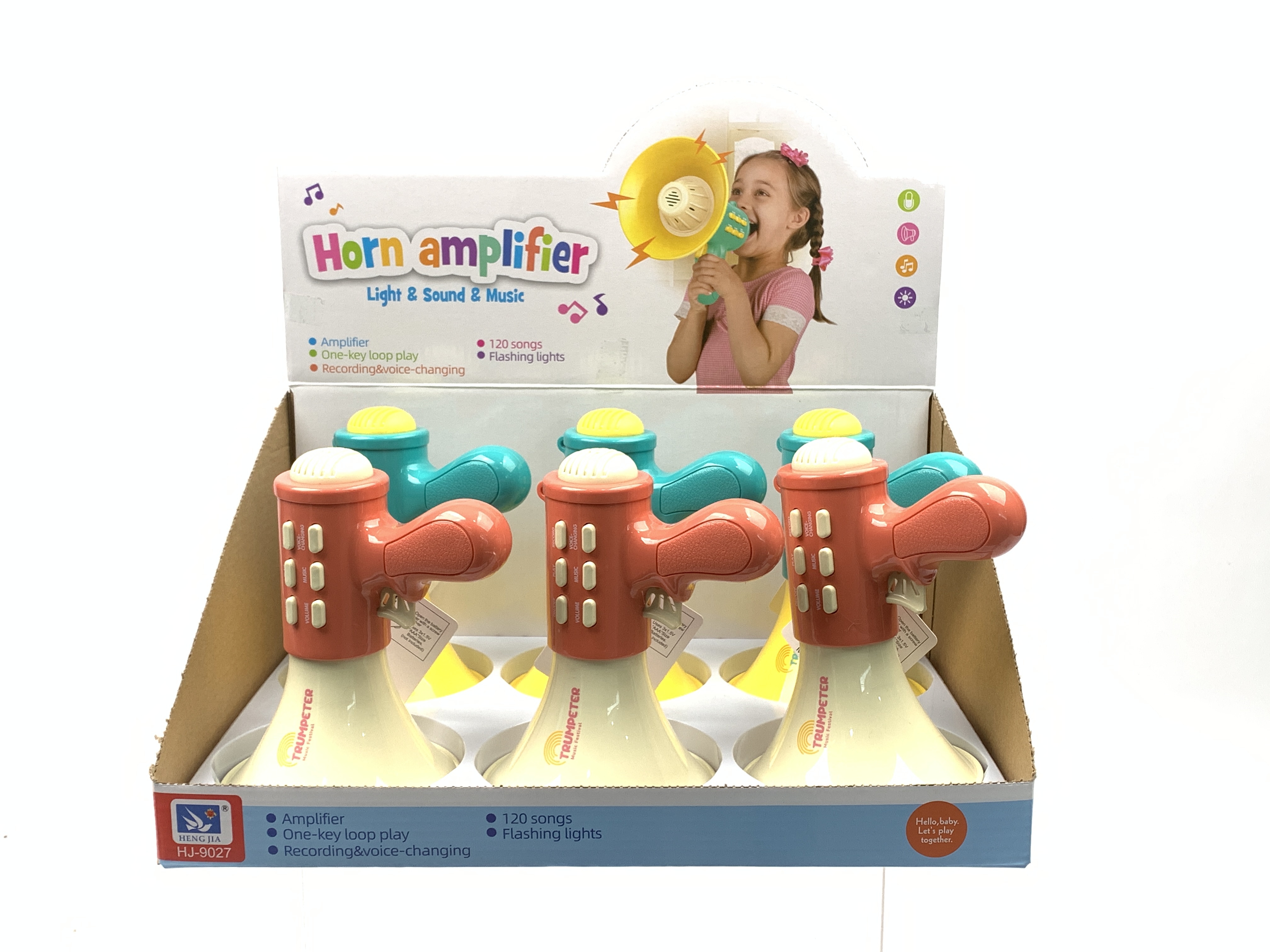 小孩录音小喇叭灯光音乐120首歌变声喇叭扩音器