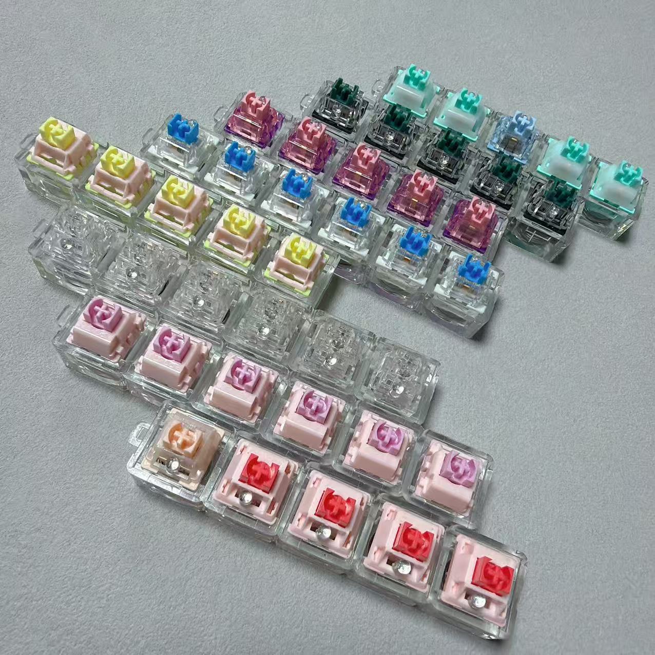 五键轻音彩轴按键跨境外贸批发减压玩具解压神器钥匙挂件